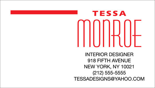 Tessa Business Cards